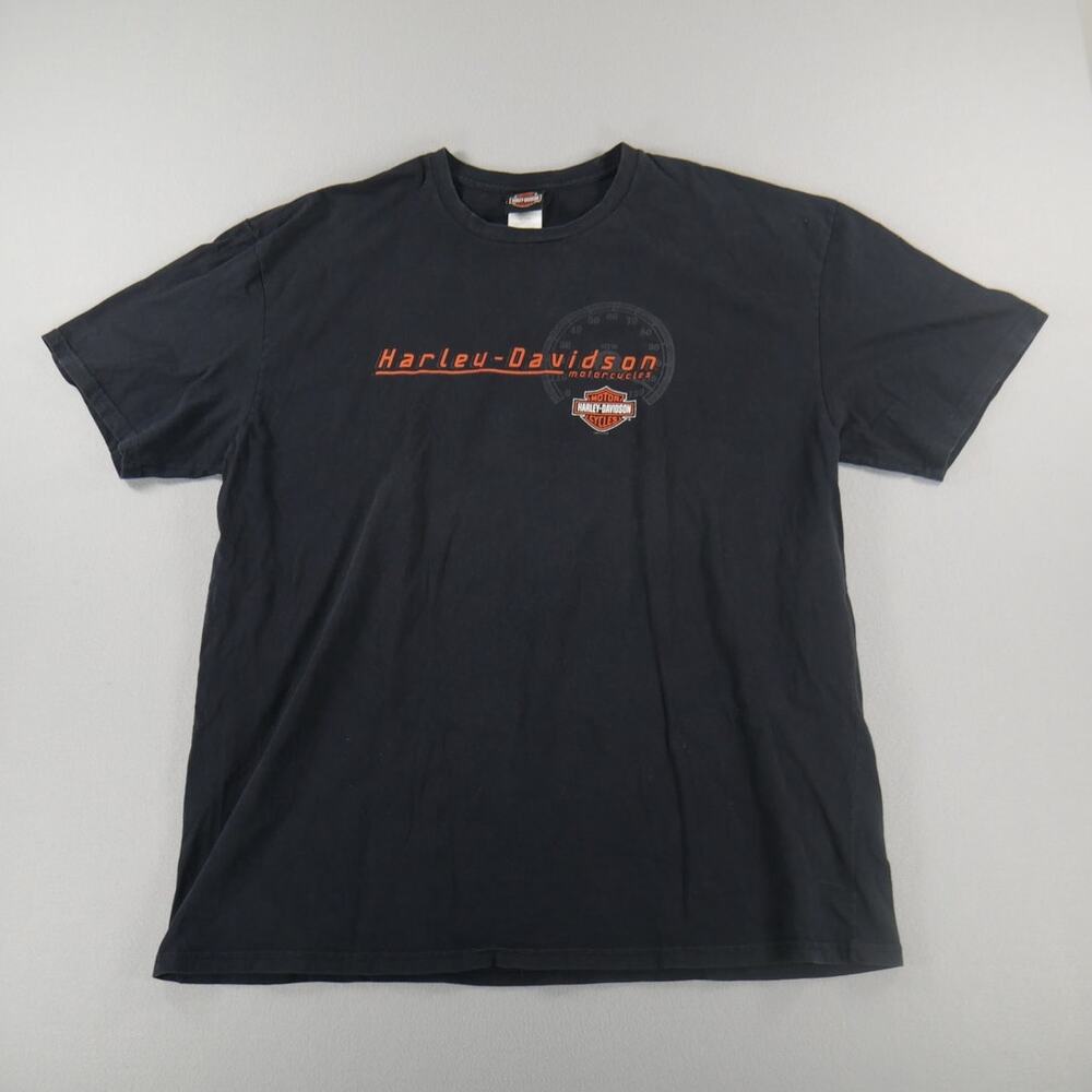 Harley Davidson Alberta Lea Minnesota GRaphic Tee Black Mens Size XXL Biker‎